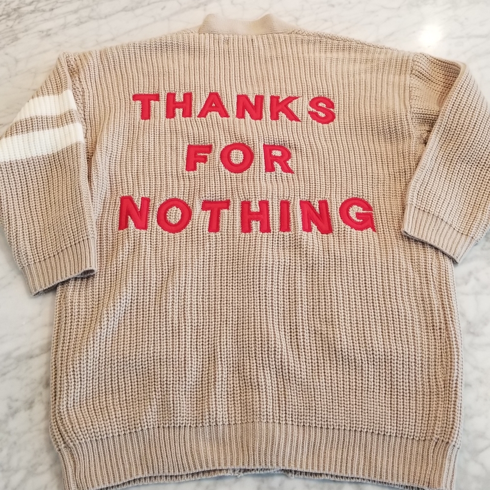 Rugod thanks for nothing varsity sweater